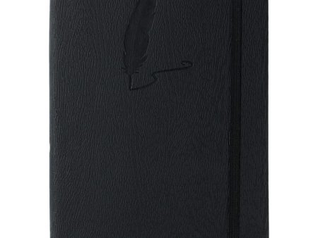 Red Co. Journal with Embossed Quill, 240 Pages, 5 x 7  Dotted, Black Online