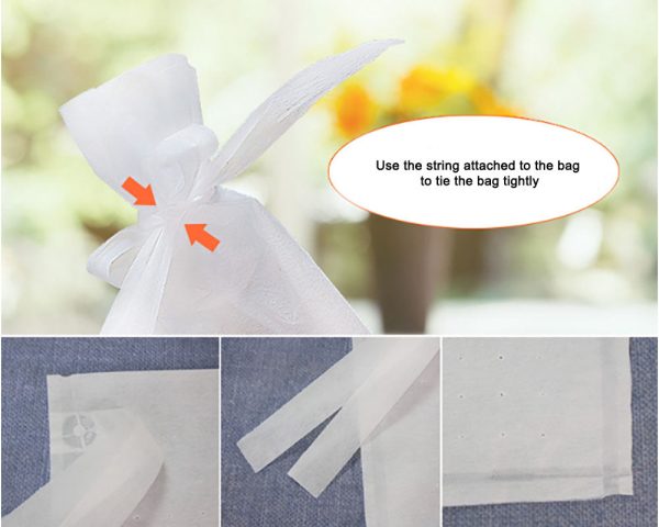 40 Disposable Tea Filter Bags for Loose Tea, Soup Ingredients, Herbs, Coffee, 8pc x 5 pack (9.8x13.8in) Online Hot Sale