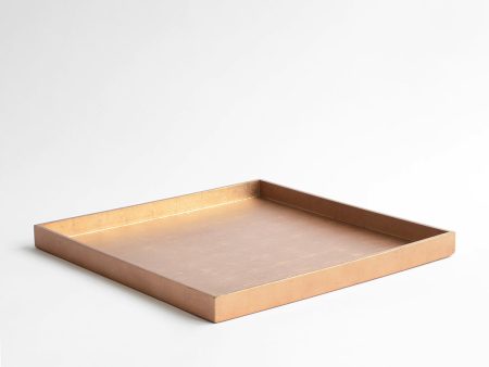 Large Square Serving Tray, Matt Rose Gold Hot on Sale