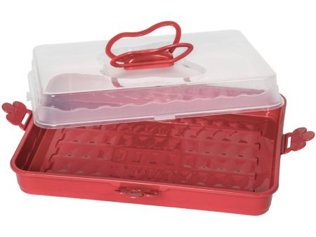 Cake and Pastry Dessert Carrier Caddy - Baking Pan Keeper Take Away Holder with Collapsible Butterfly Handles For Discount