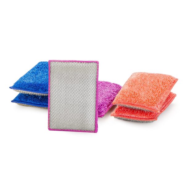 Non-Scratch Scrub Sponge with Bamboo Odorless Rayon Fiber Online now