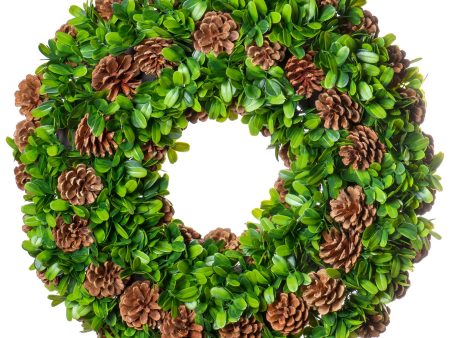 Red Co. 22  Boxwood Wreath, Artificial Home Décor for Fall Winter Spring Summer Cheap