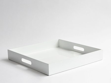 Large Square Breakfast Tray, Gloss White Online now