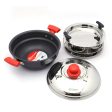 Coconut Hard Anodised Multi kadai 12 idly , Stainless Steel 3plate with steamer - Induction Base Sale