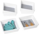 Plastic Drawer Organizer - BPA Free - 6.75 x 6.75 Inch - White For Cheap