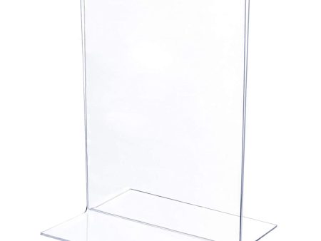 Red Co. Premium Quality Acrylic Sign Holder 5 x 7 - T Shaped Double Sided, Extra Thick Durable Quality, Photo, Menu, Ad Display Online