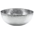 Red Co. Antique Style Tabletop Silver Hammered Centerpiece Round Decorative Bowl, Dining Living Room Home Décor — 11 Inches Fashion