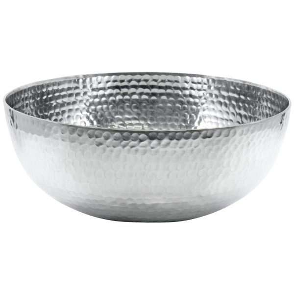 Red Co. Antique Style Tabletop Silver Hammered Centerpiece Round Decorative Bowl, Dining Living Room Home Décor — 11 Inches Fashion