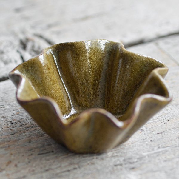 Mini Ruffled Bowl, Green Cheap