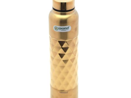 Coconut Glitter Stainless Steel Gold Coating with Diamond Design Water Bottle - 1 Unit - 1000ML Discount