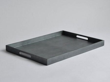 Large Rectangular Serving Tray, Matt Smoke Grey Online Hot Sale