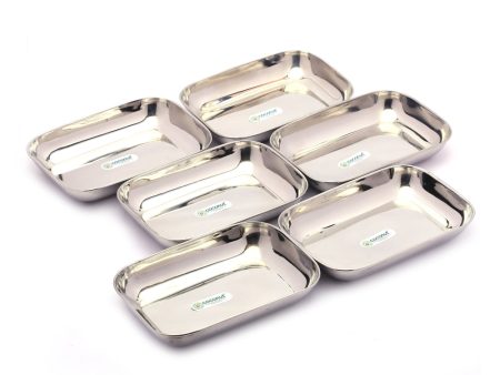 Coconut Schzewan Stainless Steel Breakfast Plate Snack Plate Desert Plate - Set of 6 on Sale