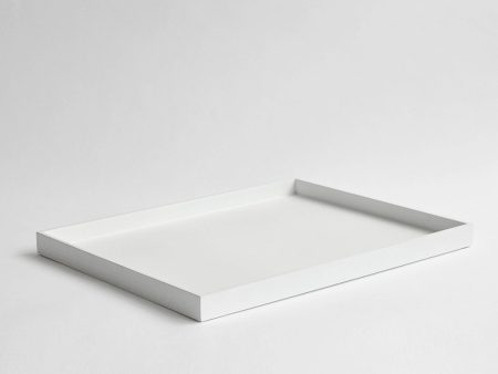 Large Rectangular Canapé Tray, Matt White on Sale