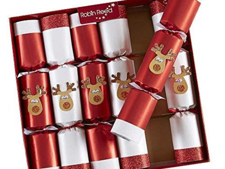 Robin Reed Set of 6 Racing Glitter Reindeer Christmas Crackers Online Sale