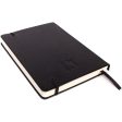 Red Co. Classic Black Hardcover Notebook Journal, 240 Pages, 5 x7 - Lined Ruled Supply