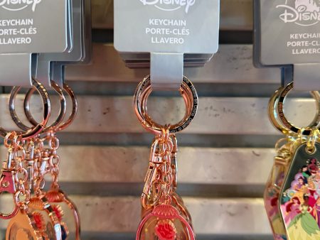 Beauty and the Beast Rose Gold Keychain Online now