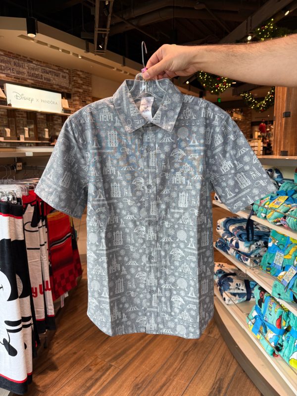 Walt Disney World Park Icons Button Down Shirt Cheap