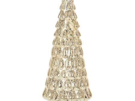 Red Co. 12.5” Light-Up Decorative Tabletop Christmas Tree Holiday Figurine with LED Lights, Gold For Discount