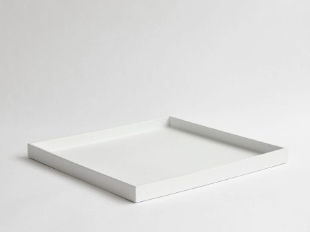 Large Square Serving Tray, Matt White Fashion