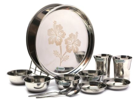 Coconut Stainless Steel Family Lunch Set  Dinner Set - 12pc Set Supply