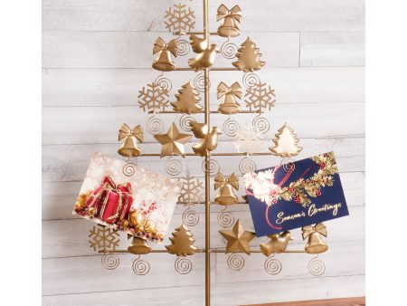 Red Co. Decorative Christmas Tree Card & Photo Holder Tabletop Display Rack Ornament Online now