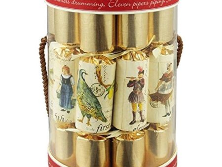 Robin Reed English Holiday Christmas Crackers, Pack of 12 - 12 Days of Christmas Cheap