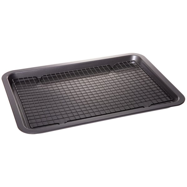 Non stick Coated Baking Sheet Pan with Cooling Rack - Cookware Set - 17.75  X 13  Online