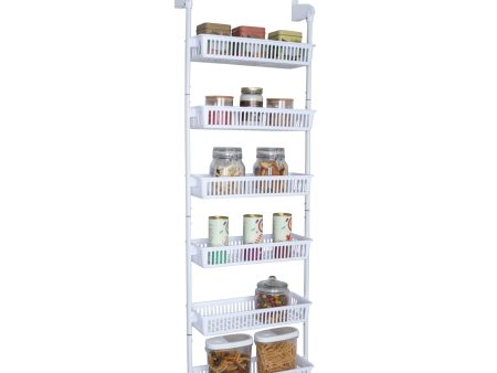 6-Tier Over The Door Pantry Organizer with 6 Full Baskets Online Hot Sale