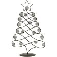 Red Co. 17.5  H Decorative Tabletop Display Christmas Tree Card & Photo Holder Rack in Black Finish For Sale