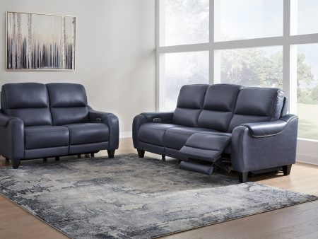 Mercomatic Power Reclining Sofa and Loveseat For Sale