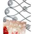 Red Co. 17.5  H Decorative Tabletop Display Christmas Tree Card & Photo Holder Rack in Silver Finish Fashion