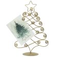 Red Co. 17.5  H Decorative Tabletop Display Christmas Tree Card & Photo Holder Rack in Old Gold Finish Discount