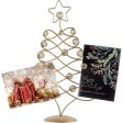 Red Co. 17.5  H Decorative Tabletop Display Christmas Tree Card & Photo Holder Rack in Old Gold Finish Discount