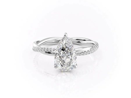 The Stacey Set With A 1 Carat Pear Moissanite For Discount