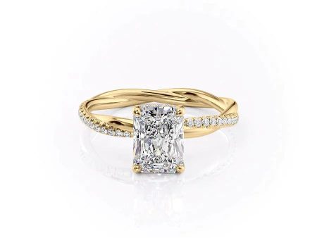 The Stacey Set With A 1.5 Carat Radiant Moissanite Sale