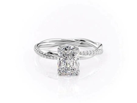 The Stacey Set With A 1 Carat Radiant Moissanite Sale