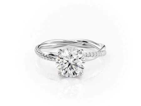 The Stacey Set With A 1.5 Carat Round Moissanite Online now