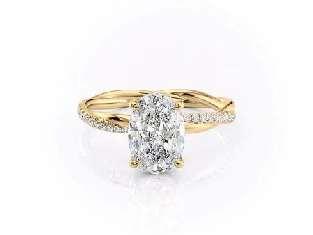 The Stacey Set With A 1 Carat Oval Moissanite Cheap